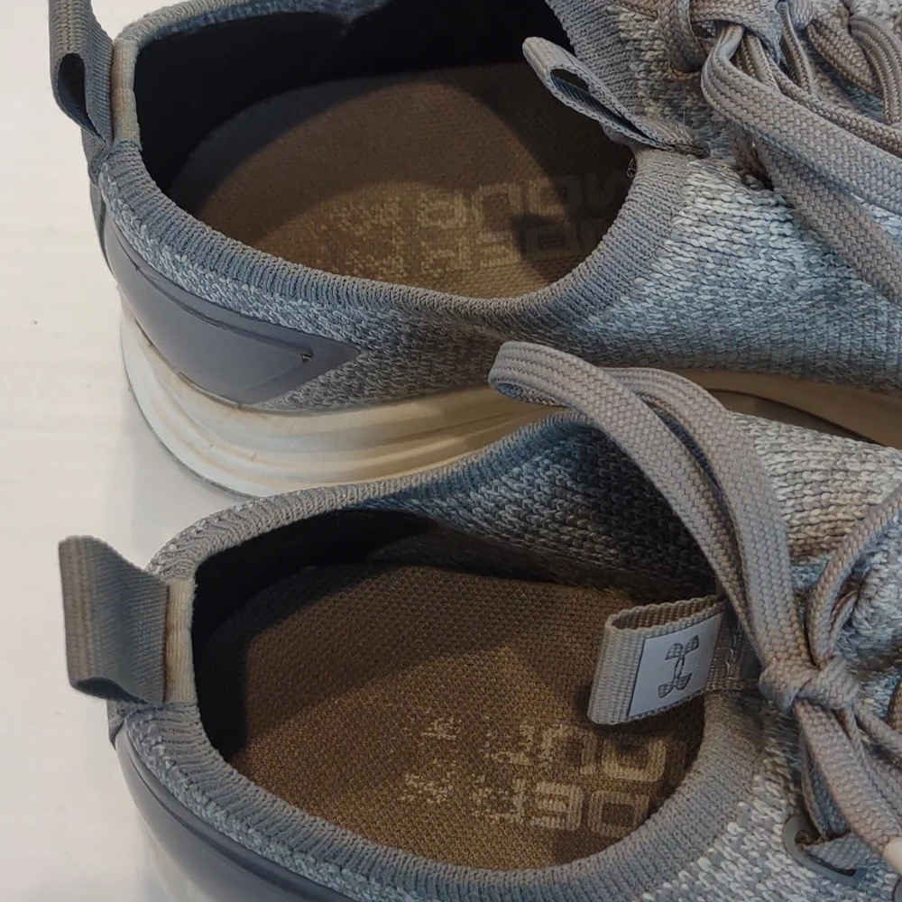Women's Under Armour Pewter/Ghost Grey SMGX Charged Covert Knit Sneakers